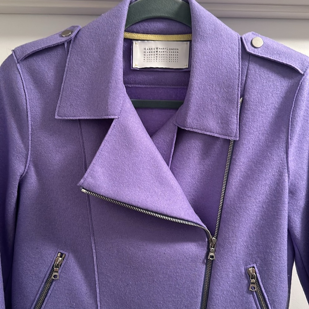Harris Wharf London Cropped Pressed Wool Peacoat View 2